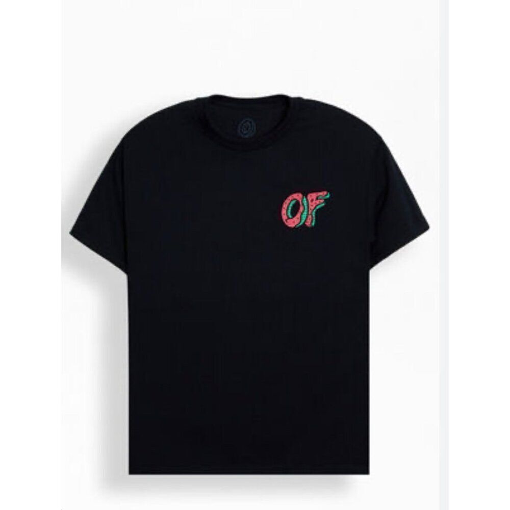 Women Black Odd Future Donut  Cotton Short Sleeve T-Shirt Size S ( Unisex)